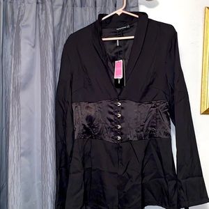 Black corset blazer